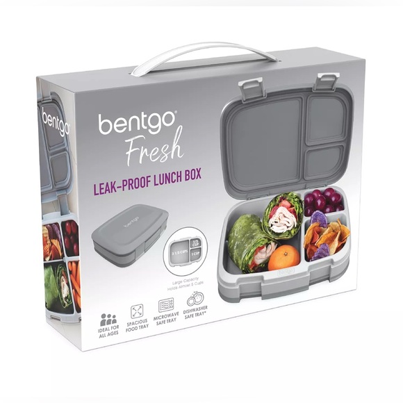 bentgo Other - Bentgo Fresh 4-Compartment Leak-Proof Lunch Box Gray